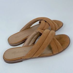 Madewell Skyler Slide Sandal in Suede US8
